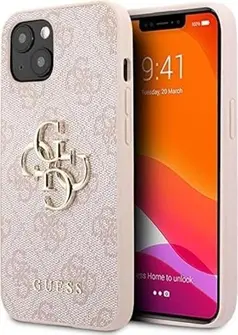 Guess Hard Cover 4G Metal Logo for Apple iPhone 13 pink