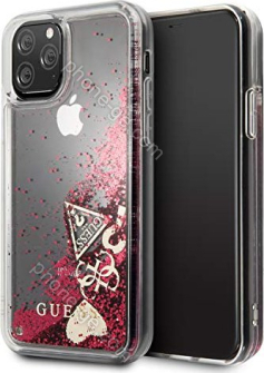 Guess Hard Cover Glitter Hearts for Apple iPhone 11 Pro raspberry 