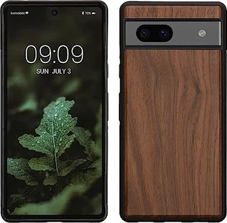 KWMobile Hard wooden Cover для Гугл Пиксель 7a темный коричневый