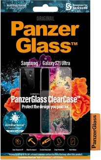 PanzerGlass clear case AntiBacterial для Самсунг Галакси S21 Ультра прозрачный