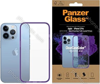 PanzerGlass clear case colour AntiBacterial for Apple iPhone 13 Pro Grape Limited Edition 