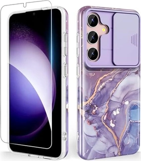 SHEDEER sleeve with camera guard для Самсунг Галакси S24+ фиолетовый