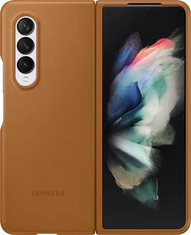 Samsung Leather Cover для Galaxy Z Fold 3 5G Camel