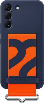 Samsung Silicone Cover with strap для Galaxy S22 морская волна