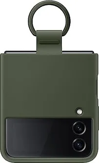 Samsung Silicone Cover with ring для Galaxy Z Flip 4 Khaki