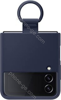Samsung Silicone Cover with ring for Galaxy Z Flip 4 Navy 