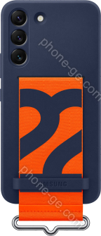 Samsung Silicone Cover with strap for Galaxy S22 Navy 