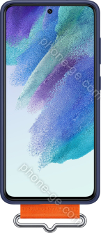 Samsung Silicone Cover with strap for Galaxy S21 FE Navy 