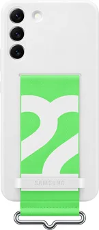 Samsung Silicone Cover with strap для Galaxy S22+ white