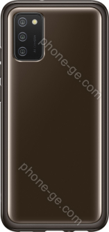 Samsung Soft clear Cover for Galaxy A02s black 