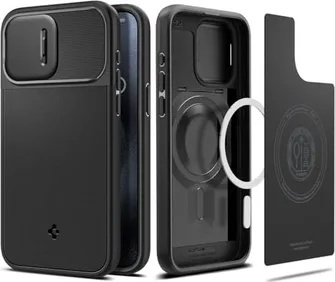 Spigen Optics Armor MagFit для Apple iPhone 15 Pro Max black