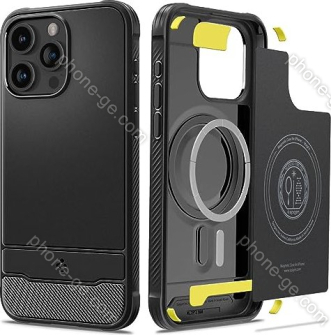 Spigen Rugged Armor MagFit for Apple iPhone 15 Pro Max Matte Black 