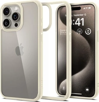 Spigen Ультра hybrid для Эпл Айфон 15 Про Mute бежевый