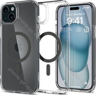 Spigen Ultra hybrid MagFit for Apple iPhone 15 gunmetal 