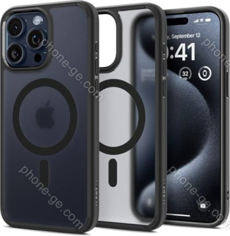 Spigen Ultra hybrid MagFit for Apple iPhone 15 Pro Max frost Black 