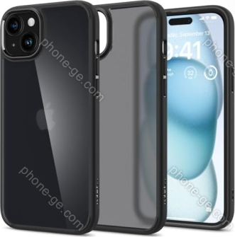 Spigen Ultra hybrid for Apple iPhone 15 frost Black 