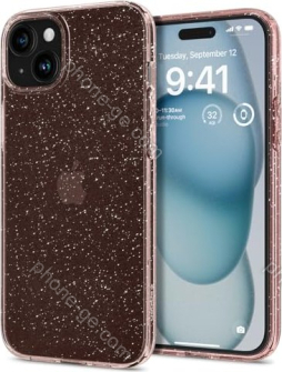 Spigen liquid Crystal Glitter for Apple iPhone 15 Rose quartz 