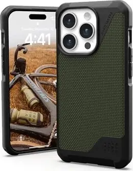 UAG Metropolis LT case with MagSafe for Apple iPhone 15 Pro Kevlar olive