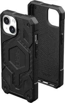 UAG Monarch Pro case with MagSafe for Apple iPhone 15 Plus carbon Fiber