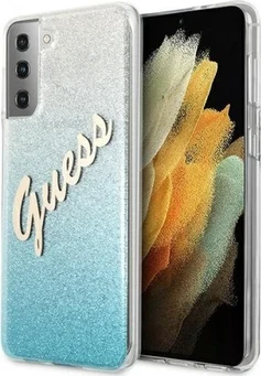 Guess Hard Cover Glitter Gradient Script для Samsung Galaxy S21+ Blue