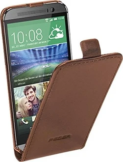 Pedea Flip Cover Echtleder для HTC One Mini 2 dunkelbraun