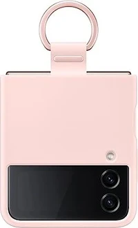 Samsung Silicone Cover with Ring для Galaxy Z Flip 4 Pink