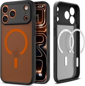 Spigen Ultra Hybrid (MagFit) для Apple iPhone 17 Pro Max frost black Orange