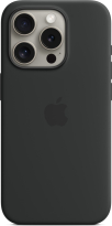 Apple silicone case with MagSafe for iPhone 15 Pro black 