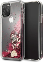 Guess Hard Cover Glitter Hearts для Эпл Айфон 11 Про raspberry