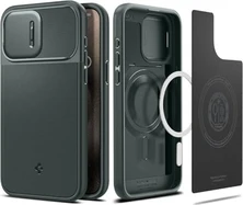 Spigen Optics Armor (MagFit) для Apple iPhone 15 Pro Abyss зеленый