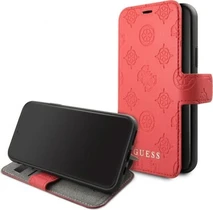 Guess Book Case Debossed Peony для Apple iPhone XR Red