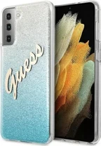 Guess Hard Cover Glitter Gradient Script для Samsung Galaxy S21+ Blue