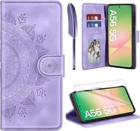 Ivencase Premium Flip Wallet Cover для Samsung Galaxy A56 5G Violet/Patterned