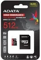 ADATA High-Endurance R100/W85 microSDXC 512GB Kit, UHS-I U3, A2, Class 10