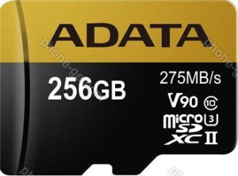 ADATA Premier ONE R275/W155 microSDXC 256GB Kit, UHS-II U3, Class 10