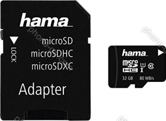 Hama R80 microSDHC 32GB Kit, UHS-I U1, Class 10