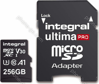 Integral Premium High Speed R100/W90 microSDXC 256GB Kit, UHS-I U3, A1, Class 10