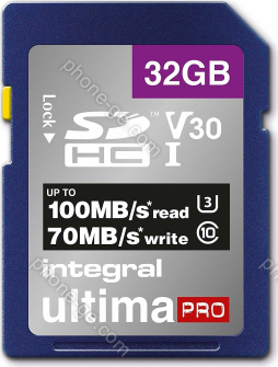 Integral ultima PRO R100/W70 SDHC 32GB, UHS-I U3, Class 10