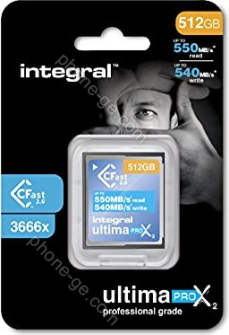 Integral ultima PRO X2 R550/W540 CFast 2.0 CompactFlash Card 512GB