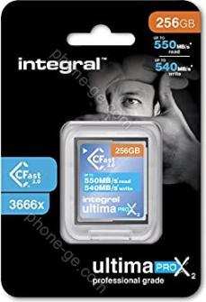 Integral ultima PRO X2 R550/W540 CFast 2.0 CompactFlash Card 256GB