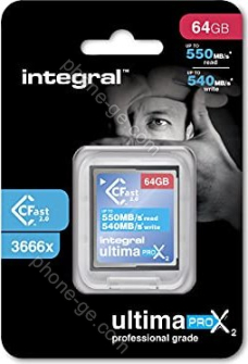 Integral ultima PRO X2 R550/W540 CFast 2.0 CompactFlash Card 64GB