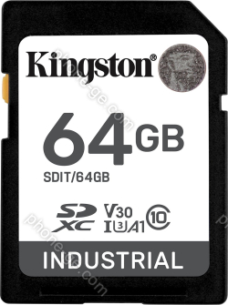 Kingston INDUSTRIAL R100/W80 SDXC 64GB, UHS-I U3, A1, Class 10