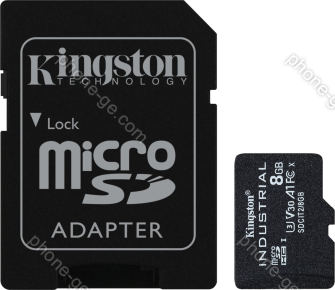 Kingston Industrial Temperature Gen2 R100 microSDHC 8GB Kit, UHS-I U3, A1, Class 10