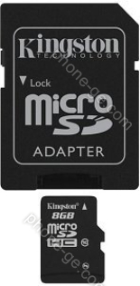 Kingston microSDHC 8GB Kit, Class 10