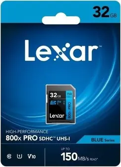 Lexar BLUE Series 800x R120 SDHC 32GB, UHS-I U1, Class 10