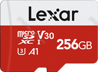 Lexar E-Serie R100/W30 microSDXC 256GB Kit, UHS-I U3, A1, Class 10