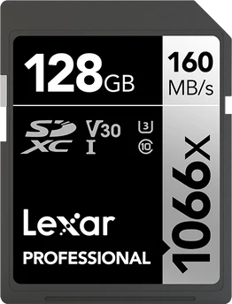 Lexar Professional 1066x Silver Series R160/W120 SDXC 128GB, UHS-I U3, Class 10