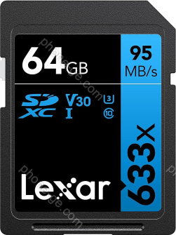Lexar Professional 633x R95 SDXC 64GB, UHS-I U1, Class 10