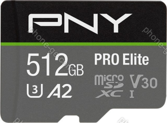 PNY Pro Elite R100/W90 microSDXC 512GB Kit, UHS-I U3, A2, Class 10