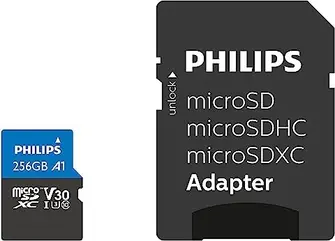 Philips Ultra Pro R100/W80 microSDXC 256GB Kit, UHS-I U3, A1, Class 10